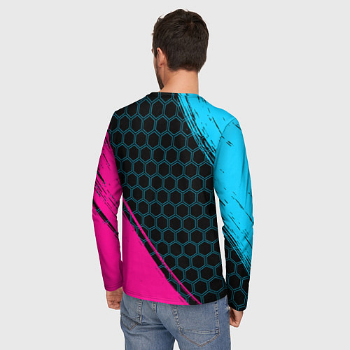 Мужской лонгслив League of Legends Neon Gradient / 3D-принт – фото 4