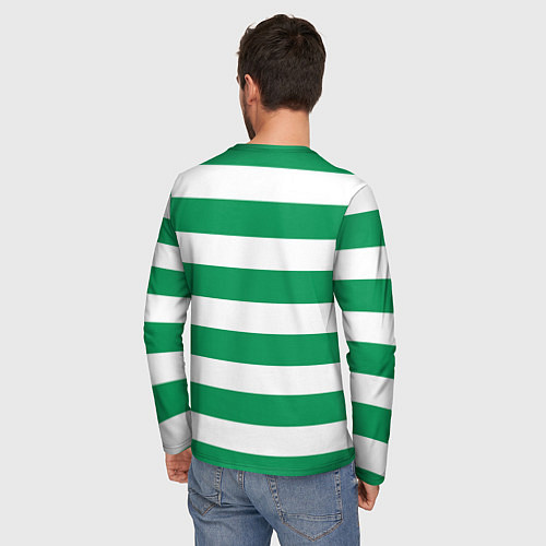 Мужской лонгслив ФК Ахмат на фоне бело зеленой формы / 3D-принт – фото 4