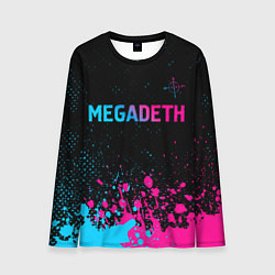 Мужской лонгслив Megadeth - neon gradient
