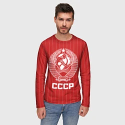 Лонгслив мужской Герб СССР Советский союз, цвет: 3D-принт — фото 2