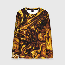 Лонгслив мужской Жидкое золото текстура, цвет: 3D-принт
