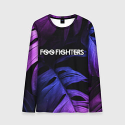 Мужской лонгслив Foo Fighters neon monstera