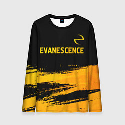 Лонгслив мужской Evanescence - gold gradient: символ сверху, цвет: 3D-принт