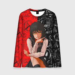 Лонгслив мужской Митака демон войны - человек бензопила, цвет: 3D-принт