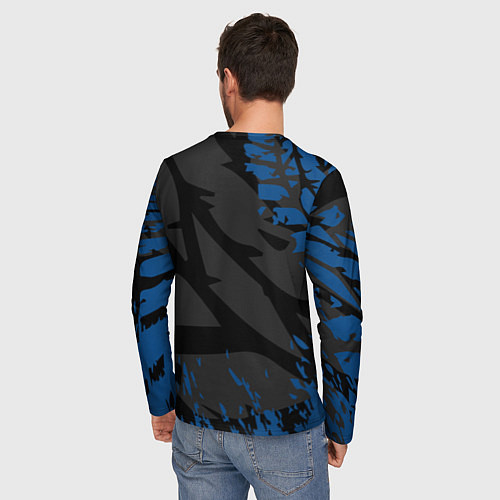 Мужской лонгслив Subaru - следы шин / 3D-принт – фото 4