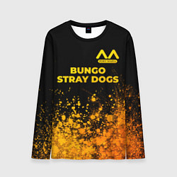Лонгслив мужской Bungo Stray Dogs - gold gradient: символ сверху, цвет: 3D-принт