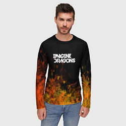Лонгслив мужской Imagine Dragons - пламя, цвет: 3D-принт — фото 2