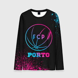 Лонгслив мужской Porto - neon gradient, цвет: 3D-принт