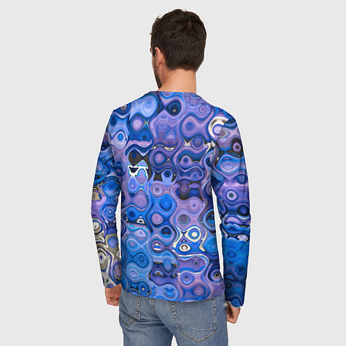 Мужской лонгслив Blurring colors / 3D-принт – фото 4