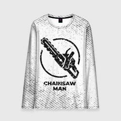 Лонгслив мужской Chainsaw Man с потертостями на светлом фоне, цвет: 3D-принт