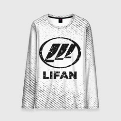 Лонгслив мужской Lifan с потертостями на светлом фоне, цвет: 3D-принт