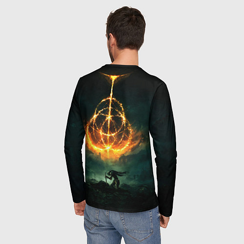 Мужской лонгслив Elden ring art пламя / 3D-принт – фото 4