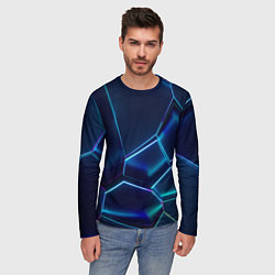 Лонгслив мужской Перламутровые фигуры, цвет: 3D-принт — фото 2