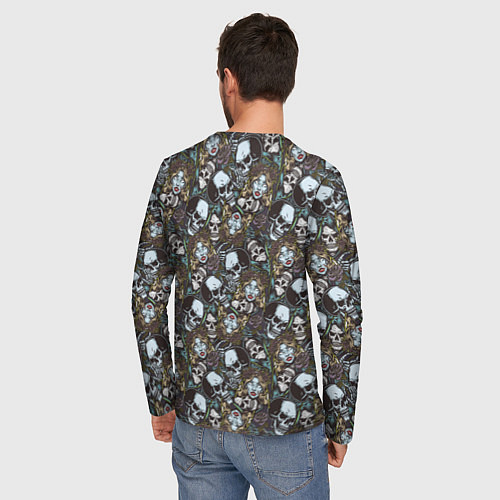 Мужской лонгслив Череп и женщина / 3D-принт – фото 4