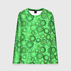 Лонгслив мужской Ярко-зеленый неоновый абстрактный узор, цвет: 3D-принт