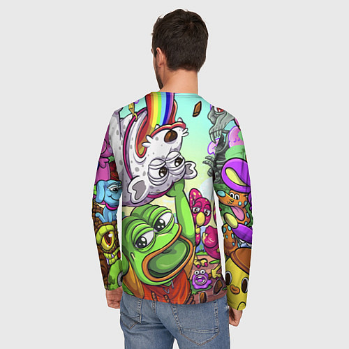 Мужской лонгслив Pepes world / 3D-принт – фото 4