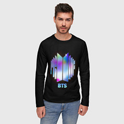 Лонгслив мужской BTS gradient logo, цвет: 3D-принт — фото 2