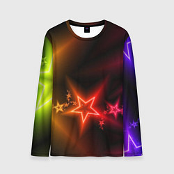 Лонгслив мужской Звёзды с неоновым свечением, цвет: 3D-принт