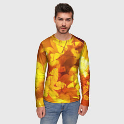Лонгслив мужской Осенние золотые листья, цвет: 3D-принт — фото 2