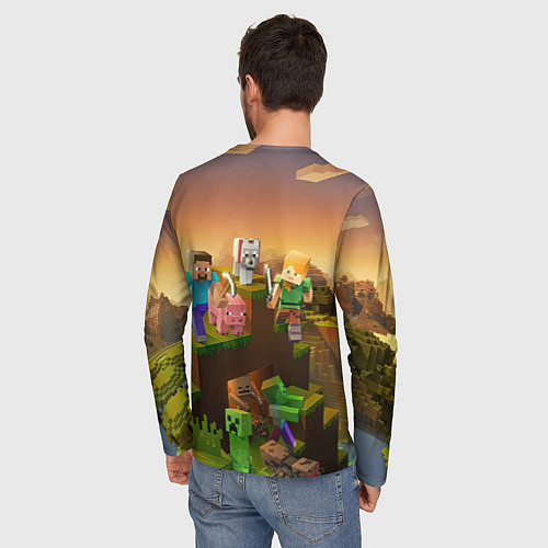 Мужской лонгслив Максим Minecraft / 3D-принт – фото 4