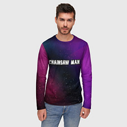 Лонгслив мужской Chainsaw Man gradient space, цвет: 3D-принт — фото 2