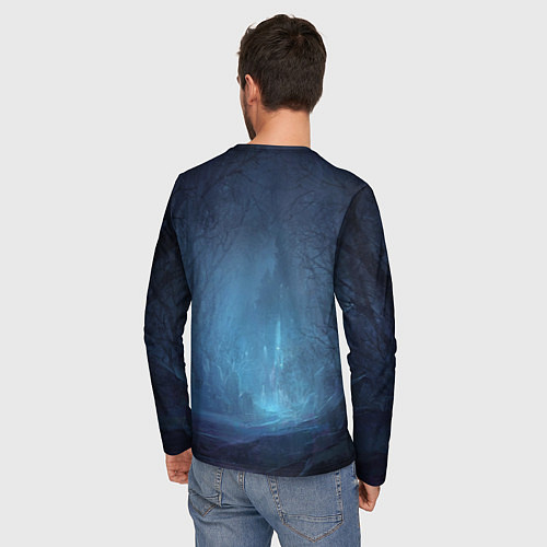 Мужской лонгслив Happy halloween - beautiful witch / 3D-принт – фото 4