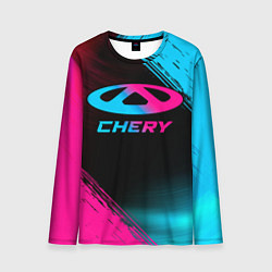 Лонгслив мужской Chery - neon gradient, цвет: 3D-принт