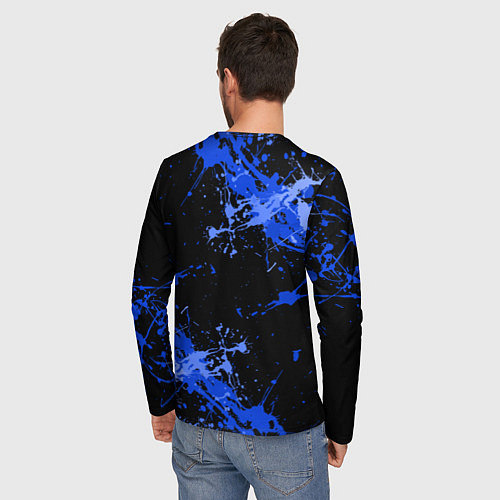Мужской лонгслив Радужные друзья - Синий / 3D-принт – фото 4