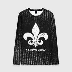 Мужской лонгслив Saints Row с потертостями на темном фоне