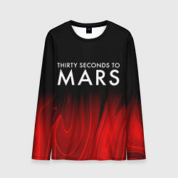 Мужской лонгслив Thirty Seconds to Mars red plasma