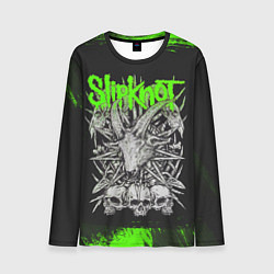 Лонгслив мужской Slipknot green logo, цвет: 3D-принт