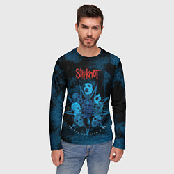 Лонгслив мужской Slipknot blue, цвет: 3D-принт — фото 2