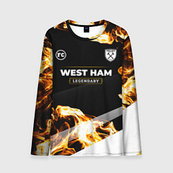 Лонгслив мужской West Ham legendary sport fire, цвет: 3D-принт