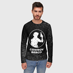 Лонгслив мужской Cowboy Bebop с потертостями на темном фоне, цвет: 3D-принт — фото 2