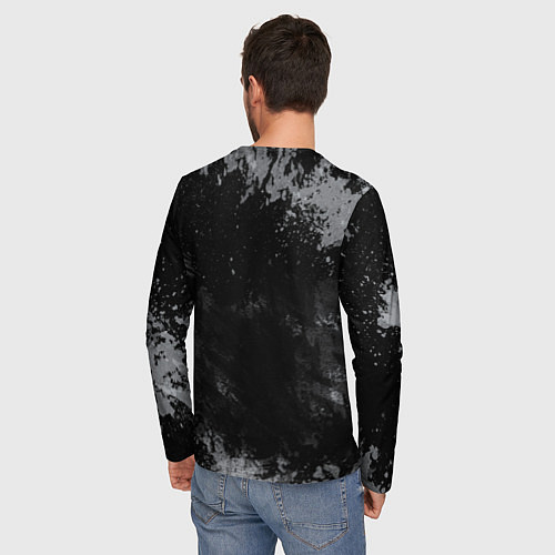 Мужской лонгслив Slipknot black & white style / 3D-принт – фото 4