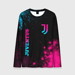 Мужской лонгслив Juventus - neon gradient: надпись, символ