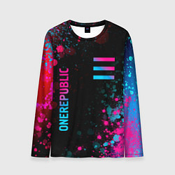 Лонгслив мужской OneRepublic - neon gradient: надпись, символ, цвет: 3D-принт