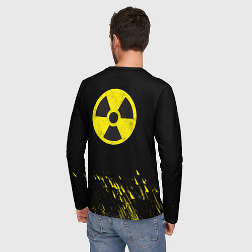 Мужской лонгслив Radiation - радиационная опасность / 3D-принт – фото 4
