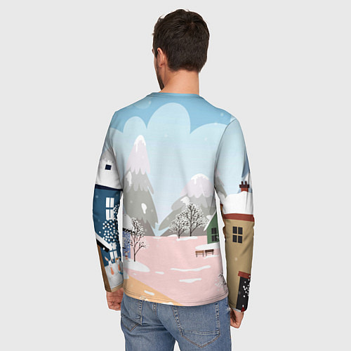 Мужской лонгслив Счастья в новом году! / 3D-принт – фото 4