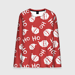 Лонгслив мужской Дед Мороз - Ho Ho, цвет: 3D-принт