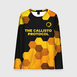 Лонгслив мужской The Callisto Protocol - gold gradient: символ свер, цвет: 3D-принт