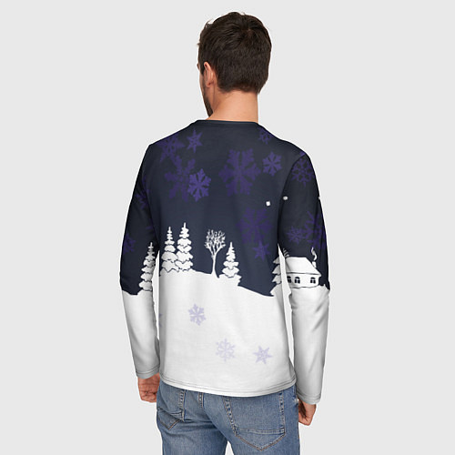 Мужской лонгслив Зайчик ломает морковку 2023 / 3D-принт – фото 4