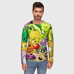 Лонгслив мужской Растения против зомби, цвет: 3D-принт — фото 2