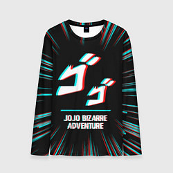 Лонгслив мужской Символ JoJo Bizarre Adventure в стиле glitch на те, цвет: 3D-принт