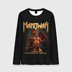 Лонгслив мужской Manowar rock, цвет: 3D-принт