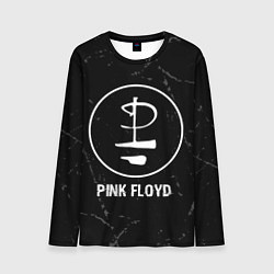 Лонгслив мужской Pink Floyd glitch на темном фоне, цвет: 3D-принт