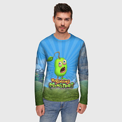 Лонгслив мужской My Singin Monsters - Зерномех, цвет: 3D-принт — фото 2