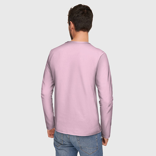 Мужской лонгслив Розовый радуга / 3D-принт – фото 4