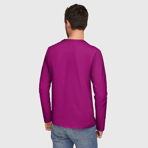 Мужской лонгслив Баклажановый радуга / 3D-принт – фото 4