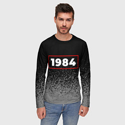 Лонгслив мужской 1984 - в красной рамке на темном, цвет: 3D-принт — фото 2